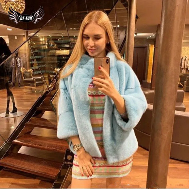 

Mink Fur Coat Luxury Winter Women's Parka With Natural Fur Short Mink Coat Full Pelt Genuine Mink Fur Jackets Woman Overcoats