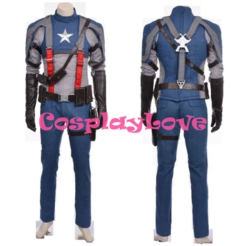 

Newest Custom Made American Movie Captain America Costume Civil War Steve Rogers Cosplay High Quality ((Shield is not included))