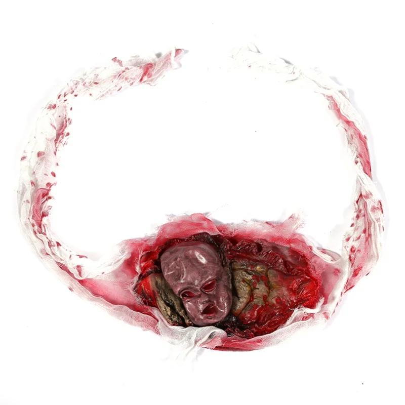 Halloween Blood Bandage for Haunted House Bar KTV Decoration Large Intestine Death Baby Waist Bandage Tricky Scary Props