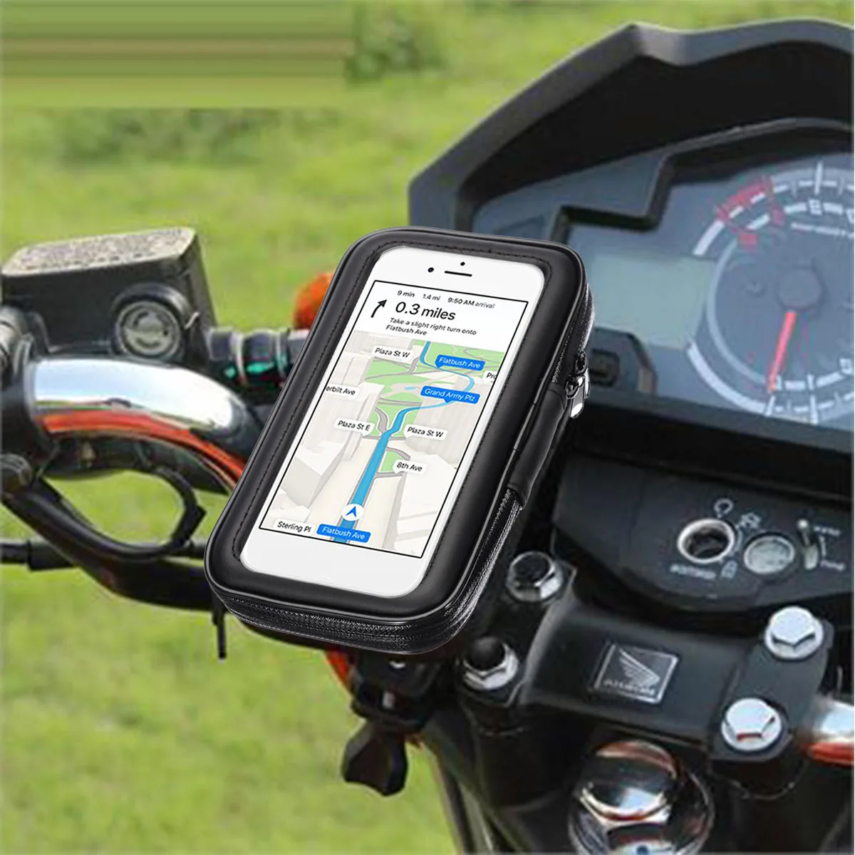 1PC Motorcycle Bike Bicycle Waterproof Phone GPS Case Bag Handlebar Mount Holder 15 x 8.5 x 2.5cm For Mobile Phones Without 5.5"