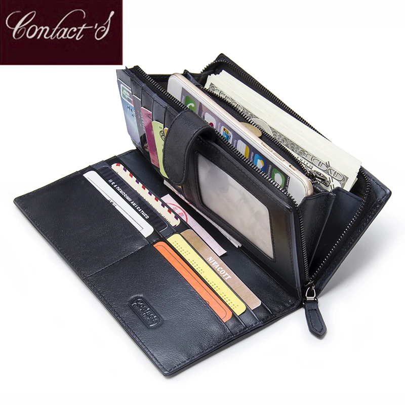 New Genuine Leather Women Long Clutch Wallets Fashion Knitting Female Zipper Coin Purse Card Holder With Phone Bags Pocket contacts 2018 new brand design genuine leather woman wallets cell phone card holder female purse clutch women purse with zipper