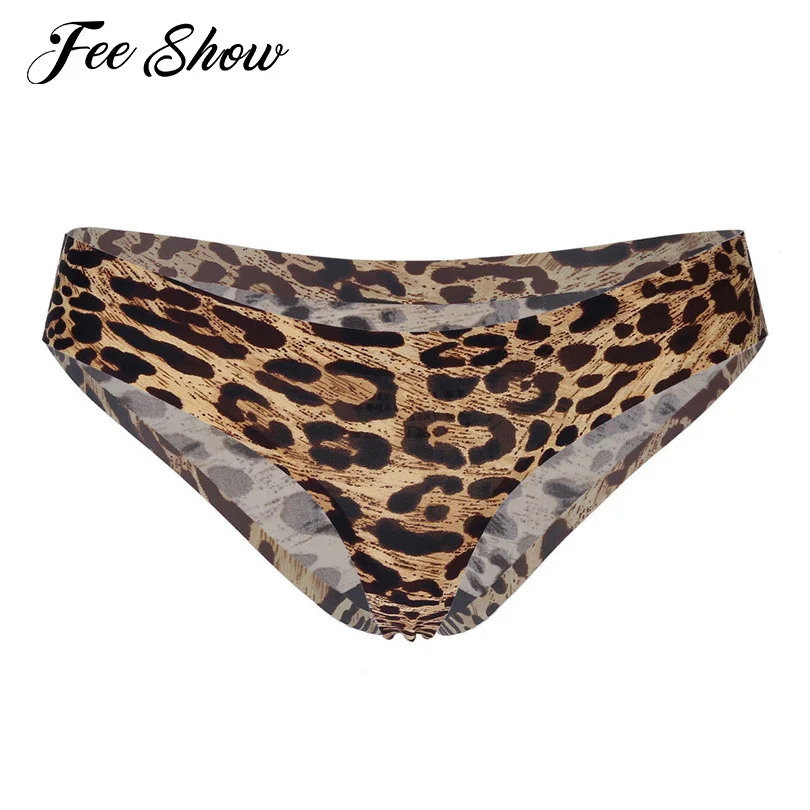 Fashionable Women Leopard leopard Pattern Printing Briefs Underwear