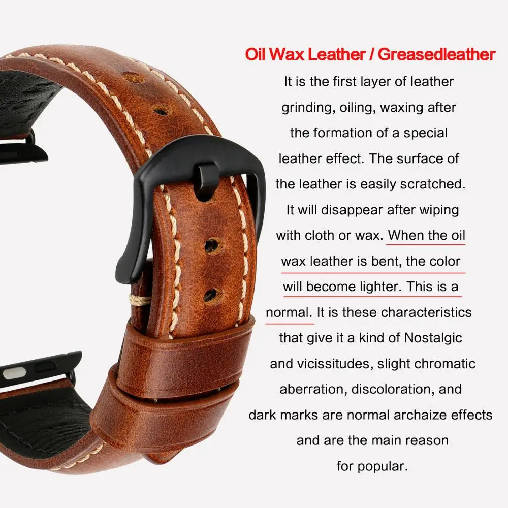 Ремешок из натуральной кожи для Apple Watch 38 мм 42 44 40 мм|iwatch bracelet|apple watch strapapple strap 38mm |