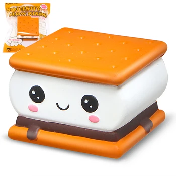 

Cartoon Squishy Chocolate Biscuit Squishies Slow Rising Cream Scented Original Package Kids Toy Gift