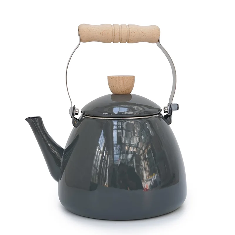 Buy 2.2L Porcelain Enameled Tea Kettle Thick Flower