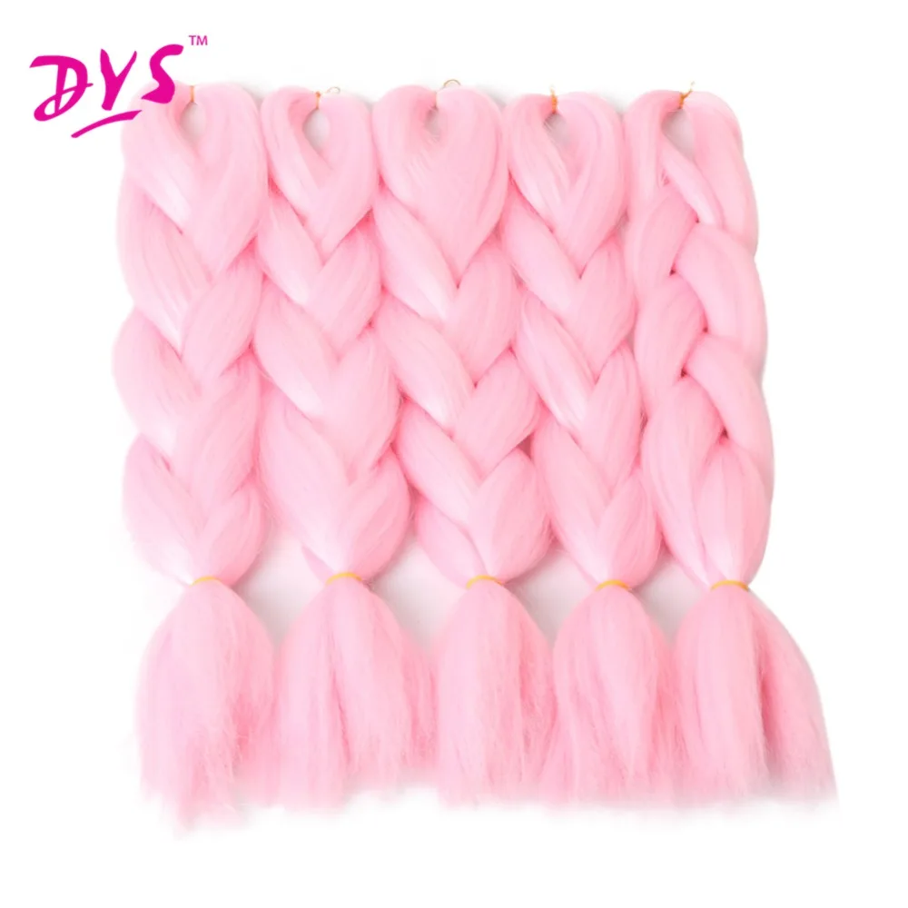 Deyngs 24inch Synthetic Braiding Hair Pure Color HighTemperature Kanekalon Jumbo Braid Hair Extensions Crochet Yaki Texture 100g (6)