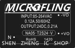 

2pcs ac dc power supply module 220V to 24V 5w isolated acdc converter low ripple quality goods