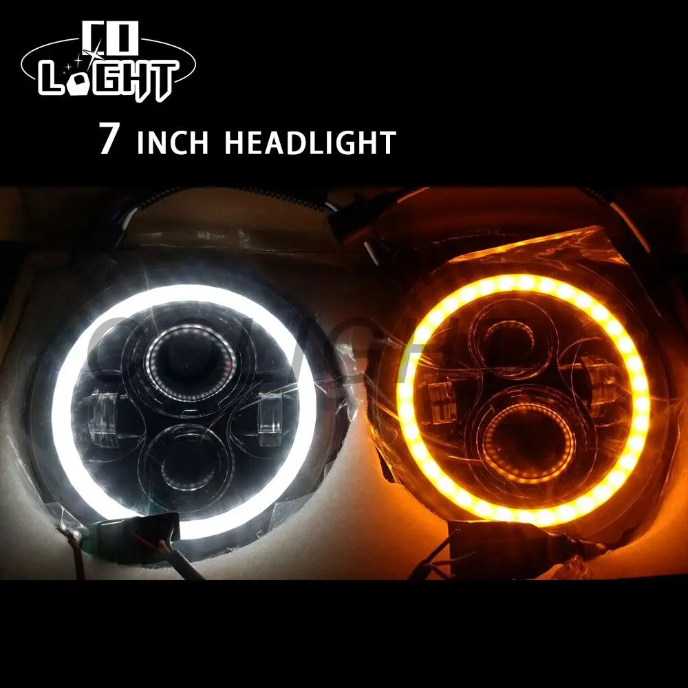 

CO LIGHT Replacement Led Headlights 7 Inch Round 40W Hi Lo Beam 6000K Diy Auto Car Styling Day Time Running Light 12V 24V H4 H13