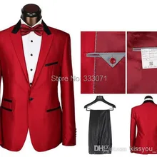 Новое поступление красного и розового цвета, на одной пуговице, Для мужчин костюмы Элитный бренд Для мужчин модное платье, пиджак и штаны на свадьбу для выпускных, свадеб, приталенные костюмы