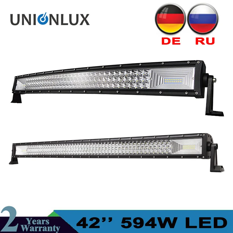 

3-Row LED Light Bar 42" Straight Curved Offroad LED Work Light Bar For 4x4 4WD Truck Trailer SUV ATV UTV Driving Lamp 12v 24v