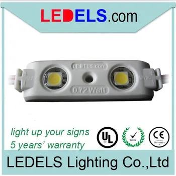 

100pcs / Lot High Lumen Lens Led module 5050smd 2 LED light for sign led waterproof Three years warranty
