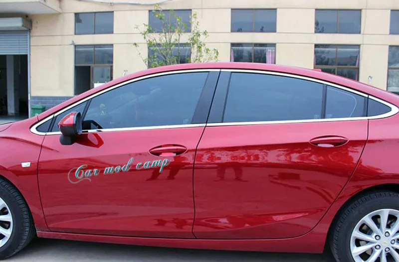 Продажа Для Chevrolet Cruze Sedan 2017 2018 нержавеющая сталь, накладка на подоконник, молдинг, полоски, покрытие 12 шт., аксессуары для стайлинга автомобилей