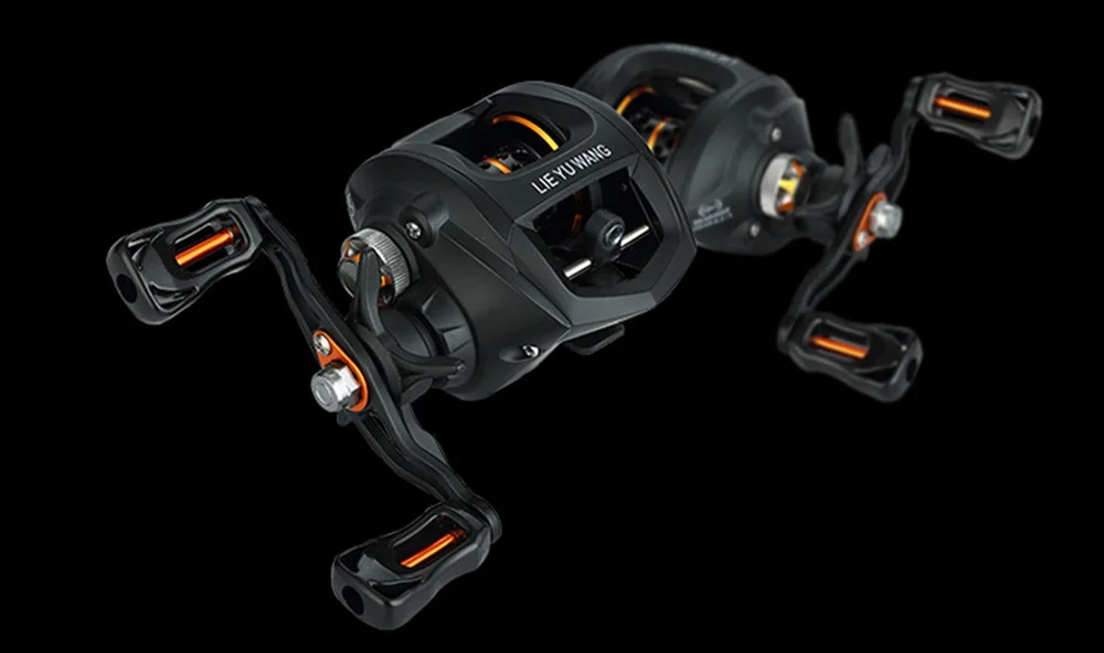 Roda de Pesca Lieyuwang Fosco Preto Caitcasting Carretel 6:3:1 11bb Freio Magnético 5 kg Arraste Carpa 7 Carretilhas de pesca