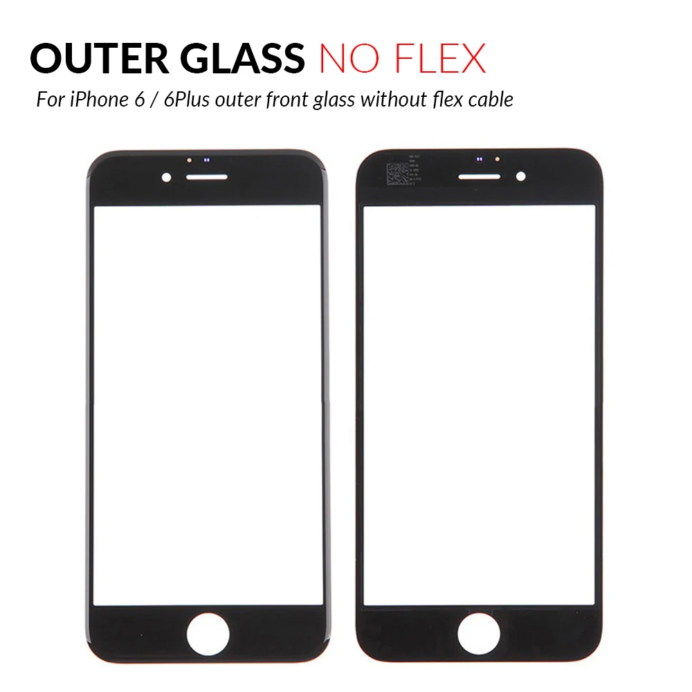 Класс AAA 4,7 дюймов Переднее стекло для iPhone 6 сенсорный экран дигитайзер панель Замена объектива внешнее стекло для iPhone 6 Plus 5,5 дюймов