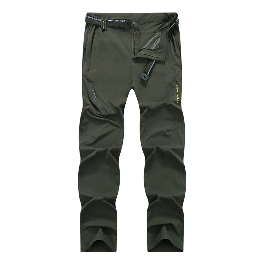 Mountainskin 8XL de verano de los hombres de secado rápido Softshell pantalones al aire libre elástico Camping senderismo Trekking pesca escalada pantalones MA138