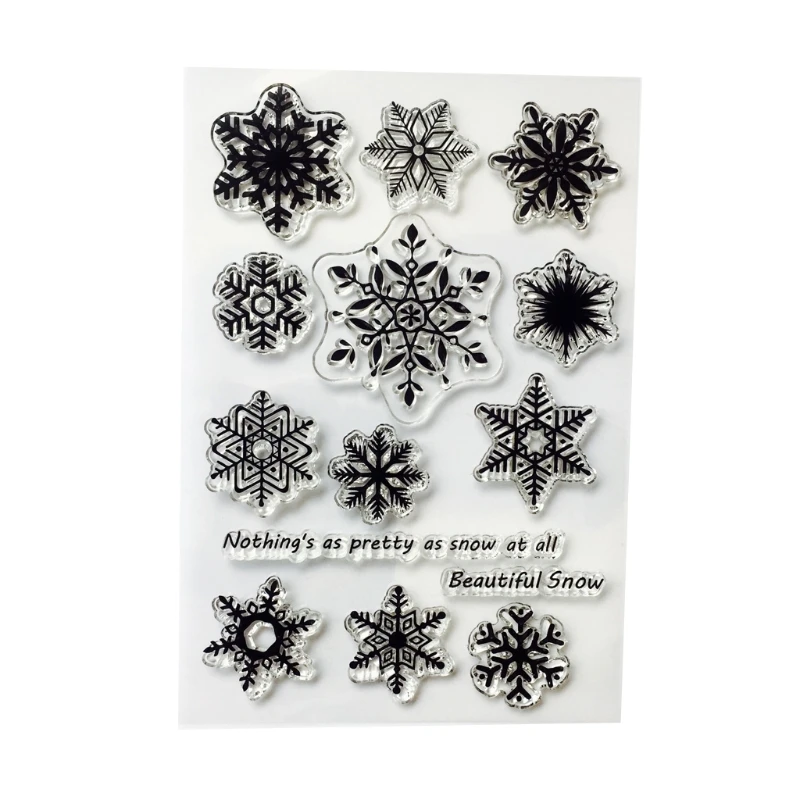 

Snowflake DIY Silicone Clear Stamp Cling Seal Scrapbook Embossing Album Decor