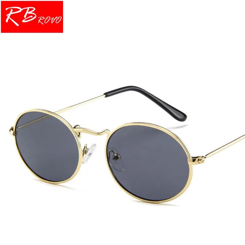 

RBROVO Metal Oval Frame Sunglasses Women Brand Designer Glasses Men 2018 Sun Glasses Vintage Mirror UV400 Driving Oculos De Sol