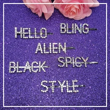 Самые популярные слова заколки для волос английские буквы заколки для волос Блестящий Кристалл заколки для волос