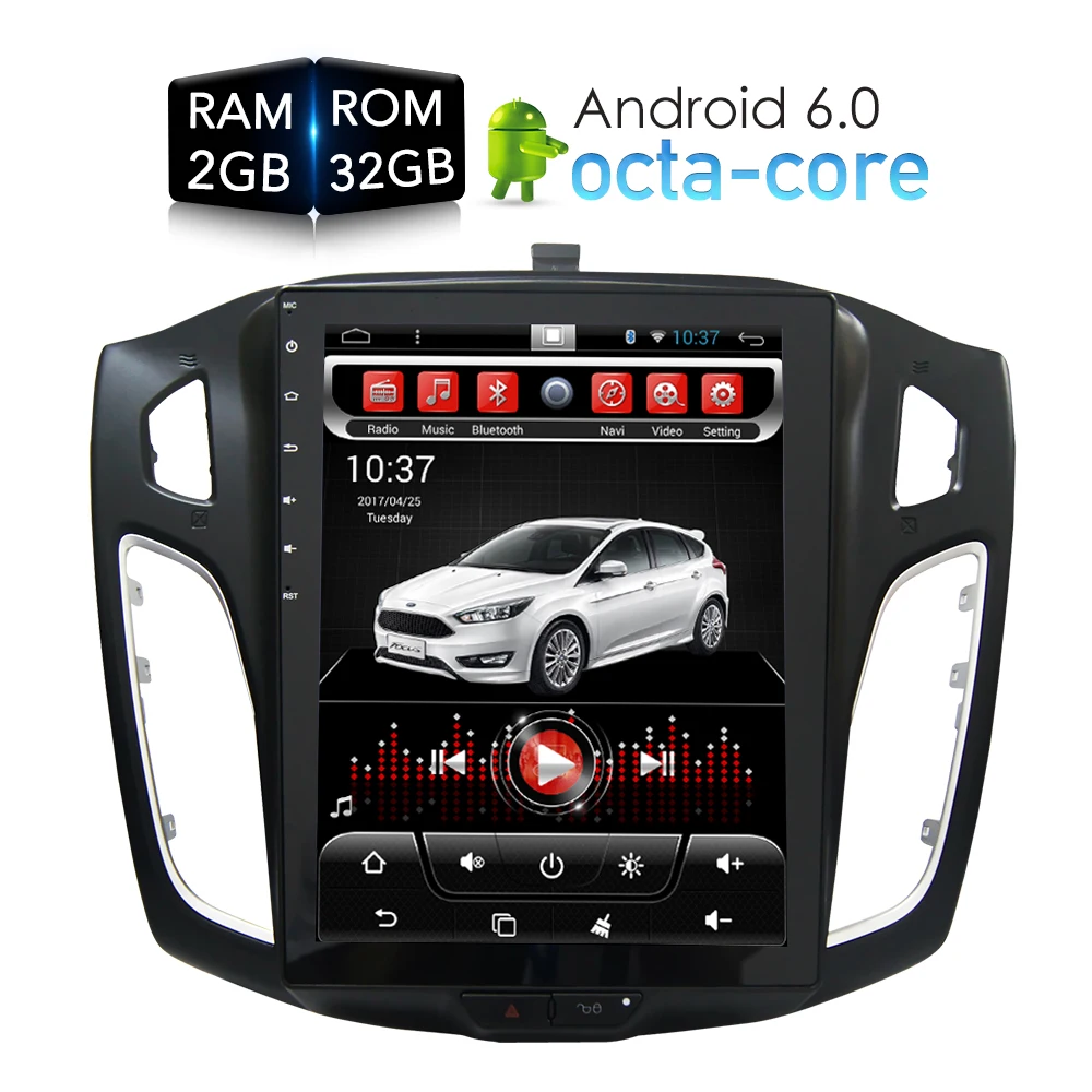 Tesla HD Screen Android 6 0 font b Car b font DVD Player GPS Navi multimedia