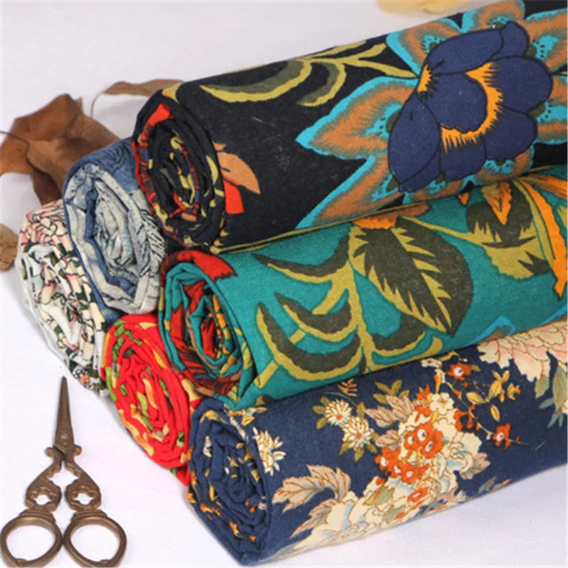 50cmx145cm Chinese Traditional linen cotton sewing Fabric for cheongsam dress for tableclothin
