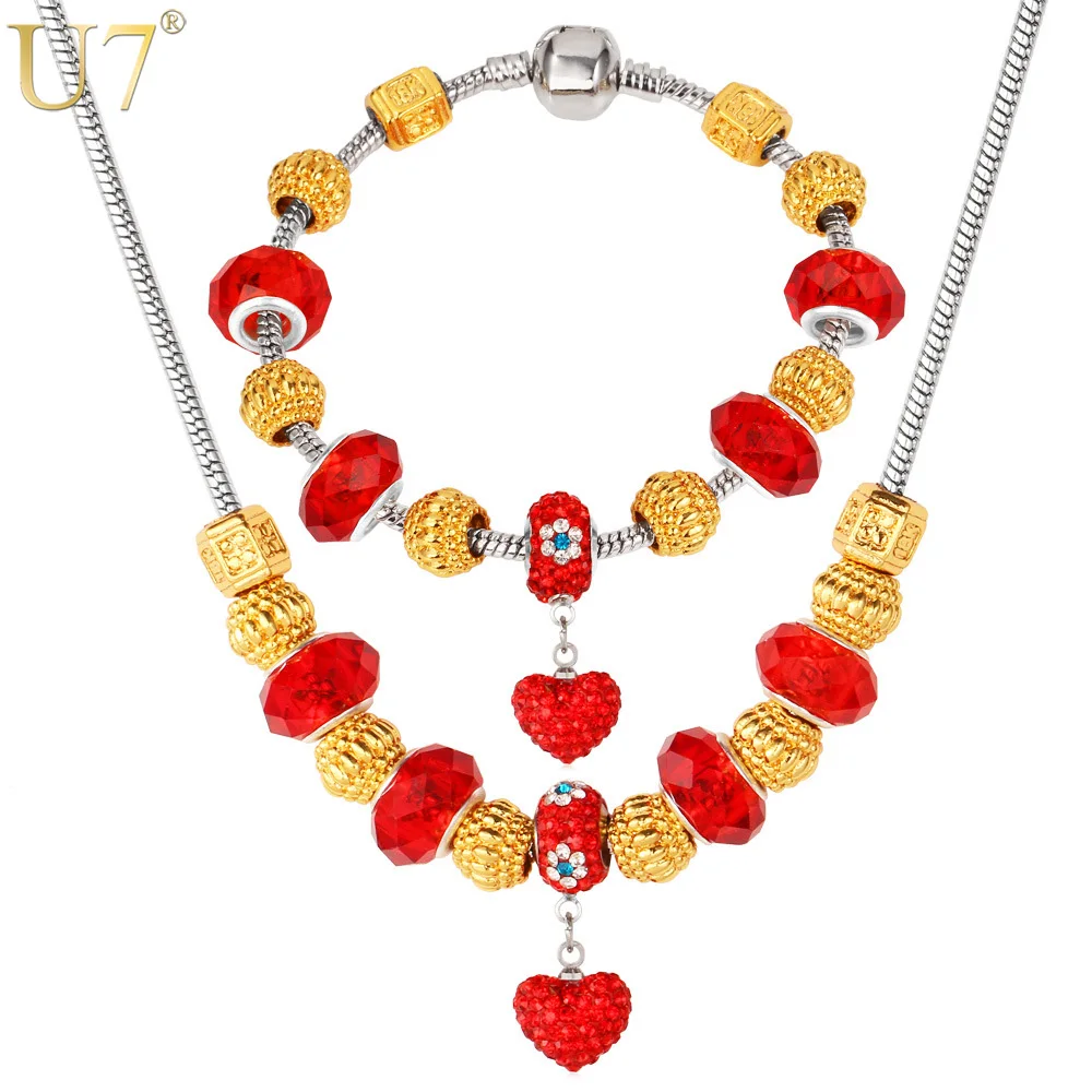 Комплект из колье и браслета под золото серебро|necklace set|necklace bracelet jewelry setbead necklace set |
