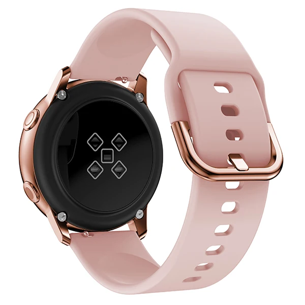 Силиконовый спортивный 20 ремешок для часов, мм для samsung Galaxy Watch Active/Galaxy 42 мм/Amazfit Bip/Lite браслет для смарт-часов - Цвет ремешка: Soft pink