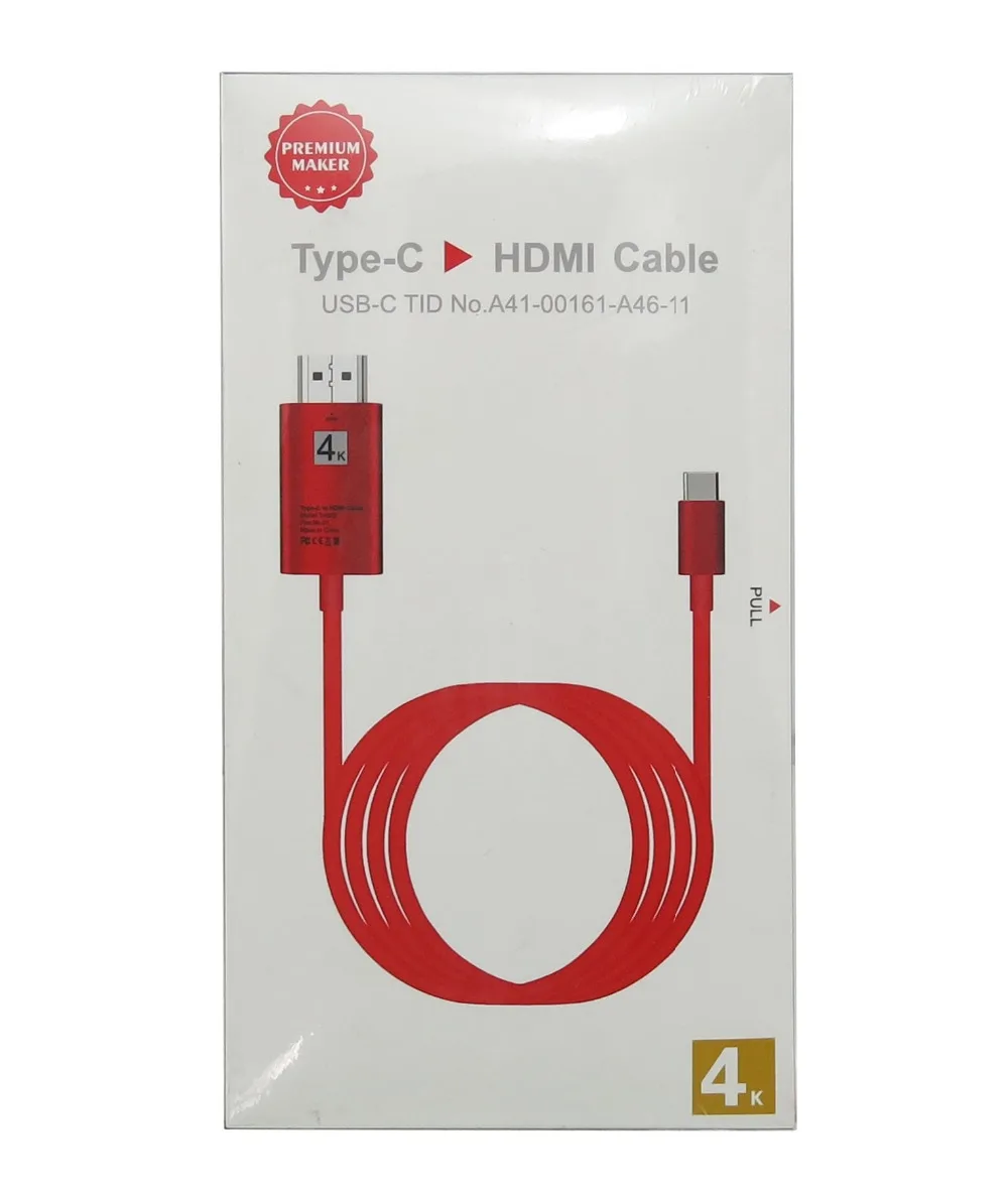 

2M 4K USB 3.1 USB-C Type C to HDMI cable HDTV hdmi Adapter for Lenovo ThinkPad X1 2018 MacBook MacBook Pro samsung S8 S9 NOTE8