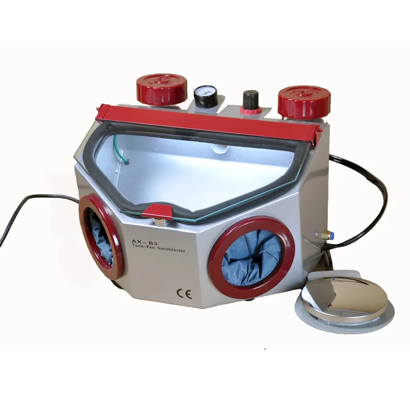 Fine Blasting Unit Dental Sandblaster with two Tanks Dental Twin pen