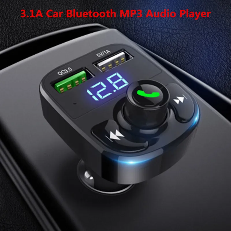 Беспроводной автомобильный Bluetooth fm-передатчик Громкая связь аудио приемник авто светодиодный MP3 плеер 3.1A двойной USB быстрое зарядное устройство автомобильные аксессуары