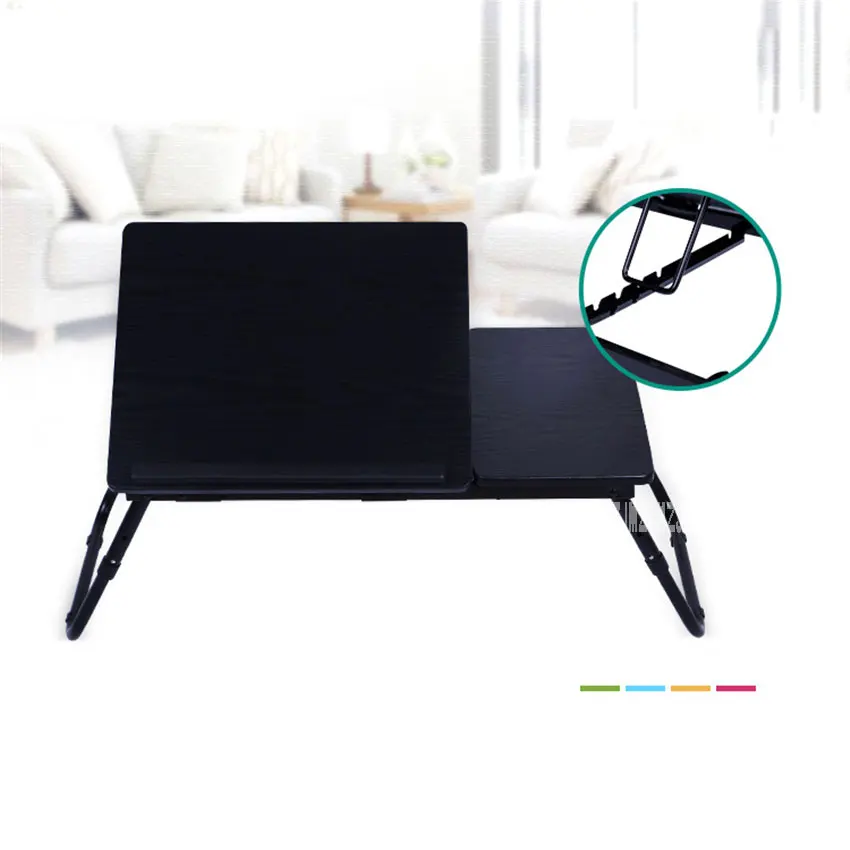 Simple Folding Notebook Table Steel Pipe Mdf Board Standing Laptop