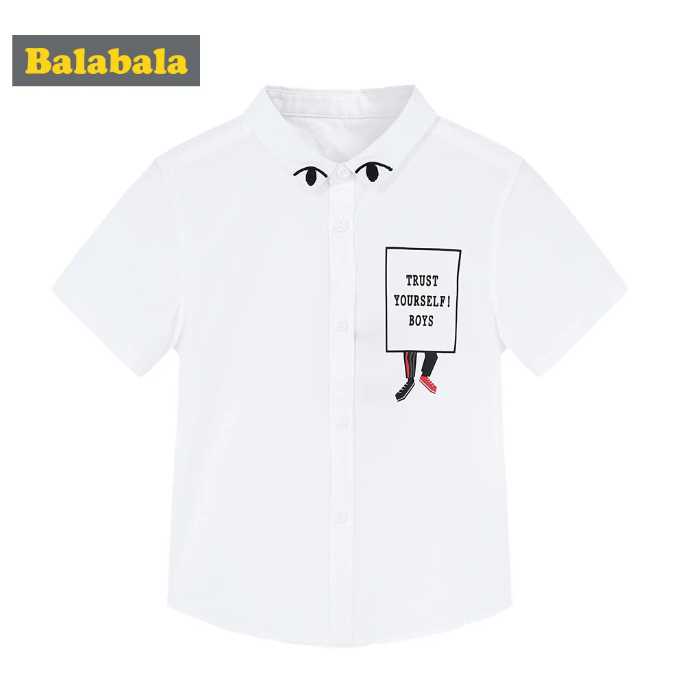 

Balabala white shirts for boys in school costumes for boys short sleeve shirt for a boy children's shirts for girls enfant