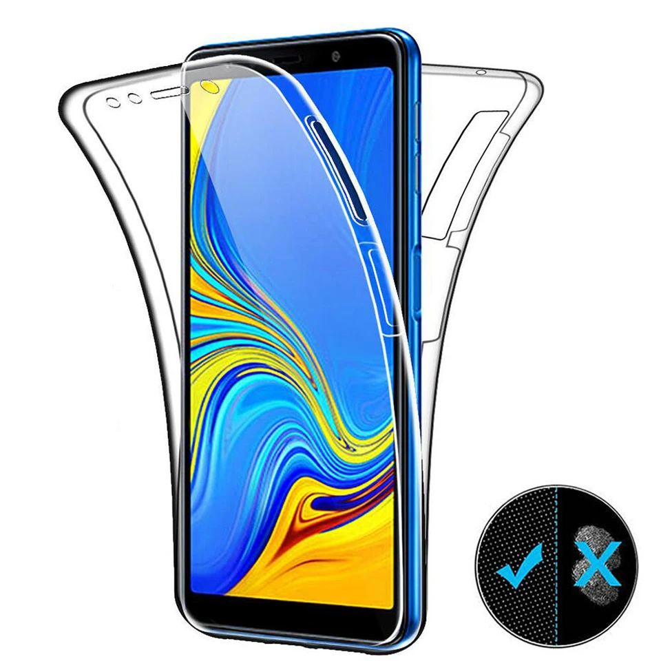 

Double Front + Back Protector Silicone Case For Samsung Galaxy M10 A10 A30 A40 A50 A20 Full Body Cover For Samsung A 30 A 40 50