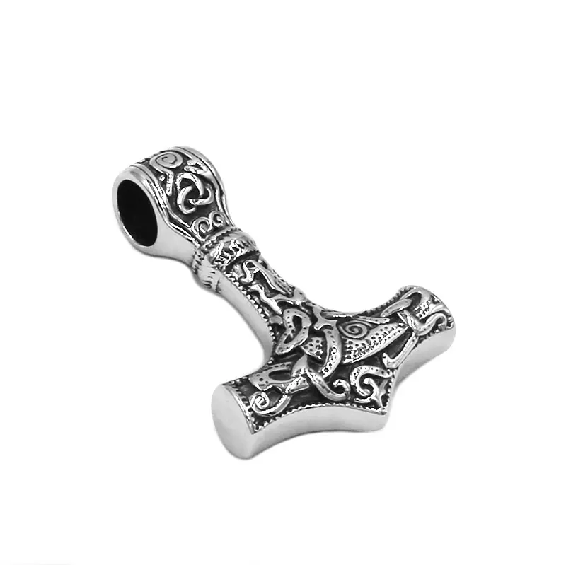 

Wholesale Norse Viking Axe Biker Pendant Thor Hammer Pendant Stainless Steel Jewelry Celtic Knot Biker Mens Pendant 494B