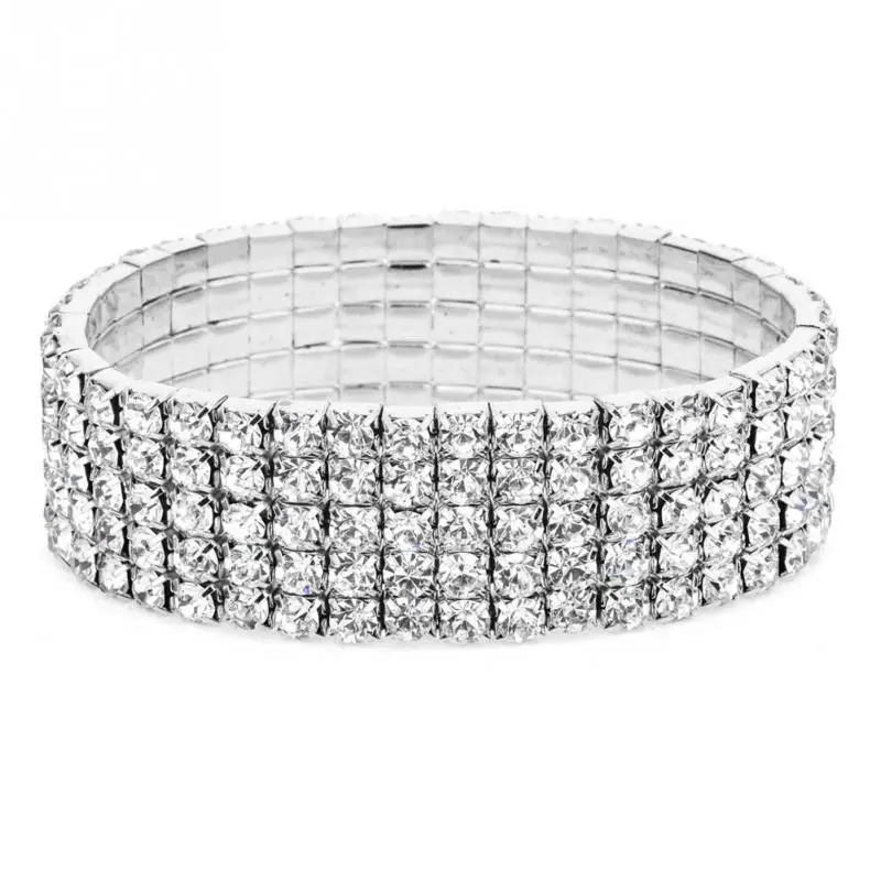 Эластичная женская серебряная обувь на щиколотке в стиле бохо со стразами