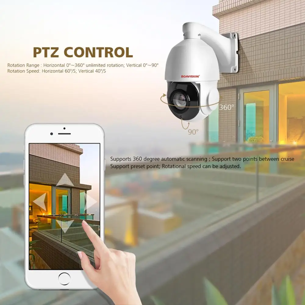 HD 1080 P PTZ купольная ip камера 4MP 5MP 30X зум водонепроницаемая IP66 скоростная