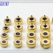 10 шт., золотые водонепроницаемые часы из нержавеющей стали, корона от 4,5 мм до 7,0 мм, большое отверстие, Диаметр 2,5 мм, выберите размер