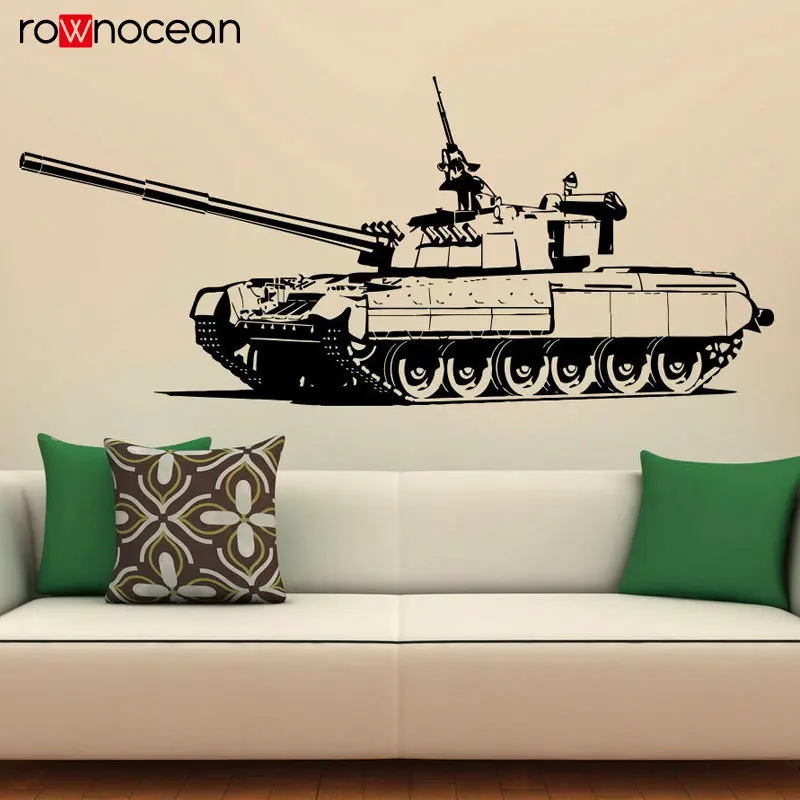 

Heavy Tank Wall Vinyl Decal Military Stickers Army Interior Housewares Design Boys Bedroom Home Decor Teen Room Murals 3450