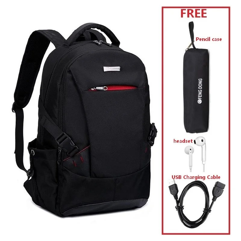 Черный модный рюкзак для путешествий, высококачественный нейлоновый ударопрочный рюкзак для ноутбука, мужской рюкзак wo, мужской рюкзак для путешествий - Цвет: Set 1