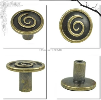 

10pcs Antique Cabinet Handle Euro-Style Furniture Bronze Knob Creative Cupboard Closet Drawer Handle Pull Bars hardware knobs