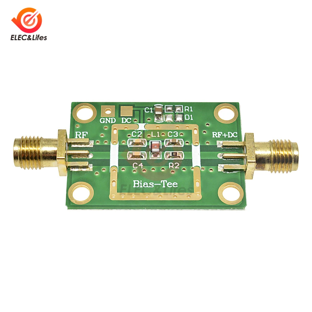 Bias Tee Wideband Frequency 10MHz -6GHz RF DC blocker for HAM radio RTL SDR LNA Low Noise Ham Radio Amplifier 10-6000 MHz 3