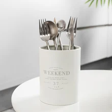 Black and white Stainless steel chopstick cage spoon holder fork rack reinforced kitchen supply shelves cutlery organizer