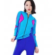 Спортивный купальник на молнии; женские консервативные брюки с длинными рукавами; сиамский купальник