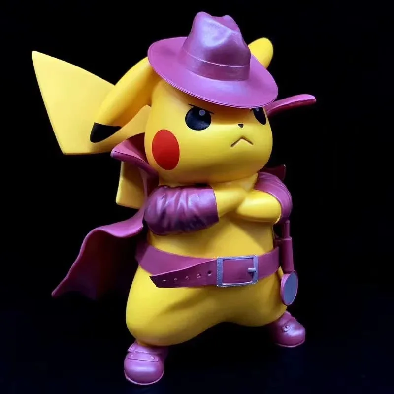 pokemones Anime Action Figure Black Purple Color Detective pikachued Action Figure PVC Model Toys