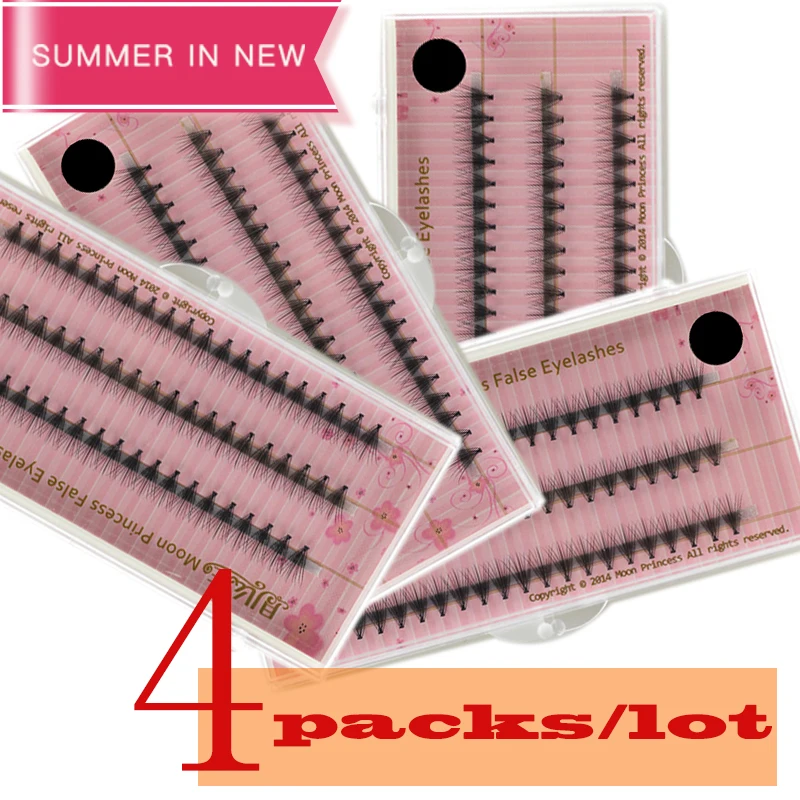 

4 cases natural individual eyelash professional makeup grafting lashes beautiful nep wimpers eyelashes growth made in china
