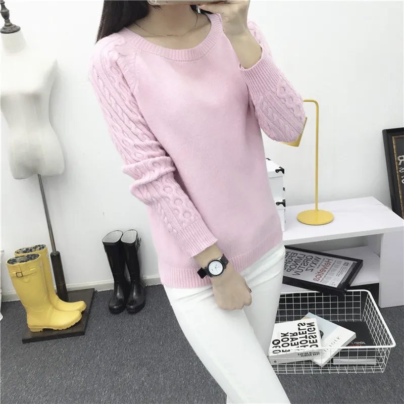 women pullovers winter sweater female 2018 top quality women tops knitted sweater casual cotton long sleeve o-neck women sweater