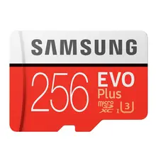 samsung 256 Гб карта памяти micro sd EVO Plus U3 класс 10 SDXC высокая производительность TF карта microsd 32 ГБ карта бесплатно в подарок