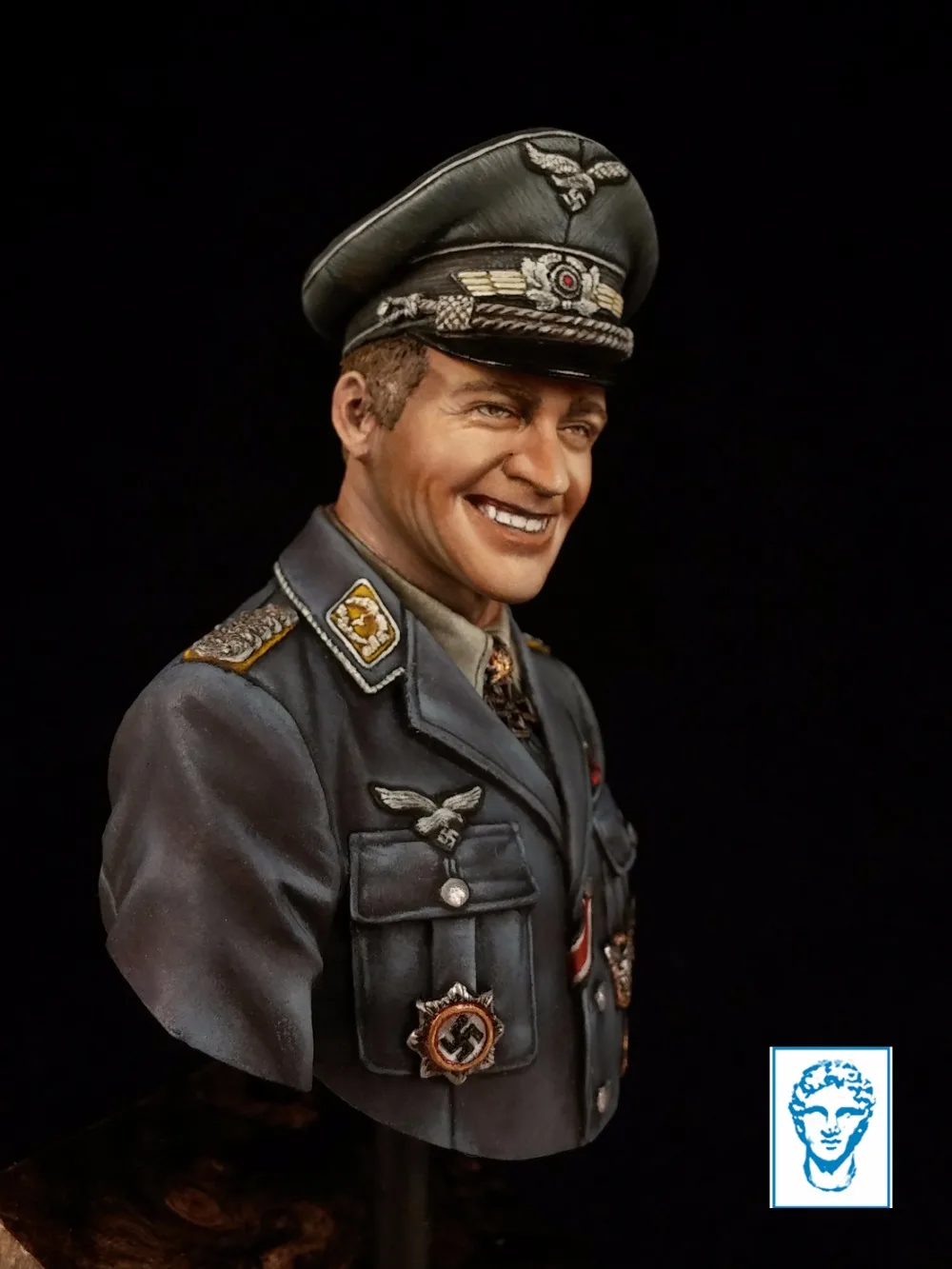 [Loong Way Miniatures] Alexandros модели Ганс-Ульрих рудель, Stuka Pilot Бюст Смолы миниатюра