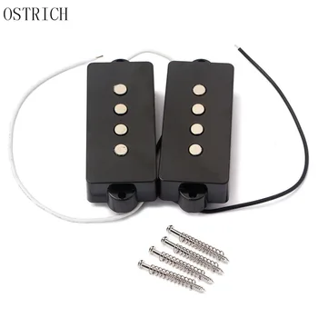 

4 String Humbucker Pickup P Bass Guitar Parts Black