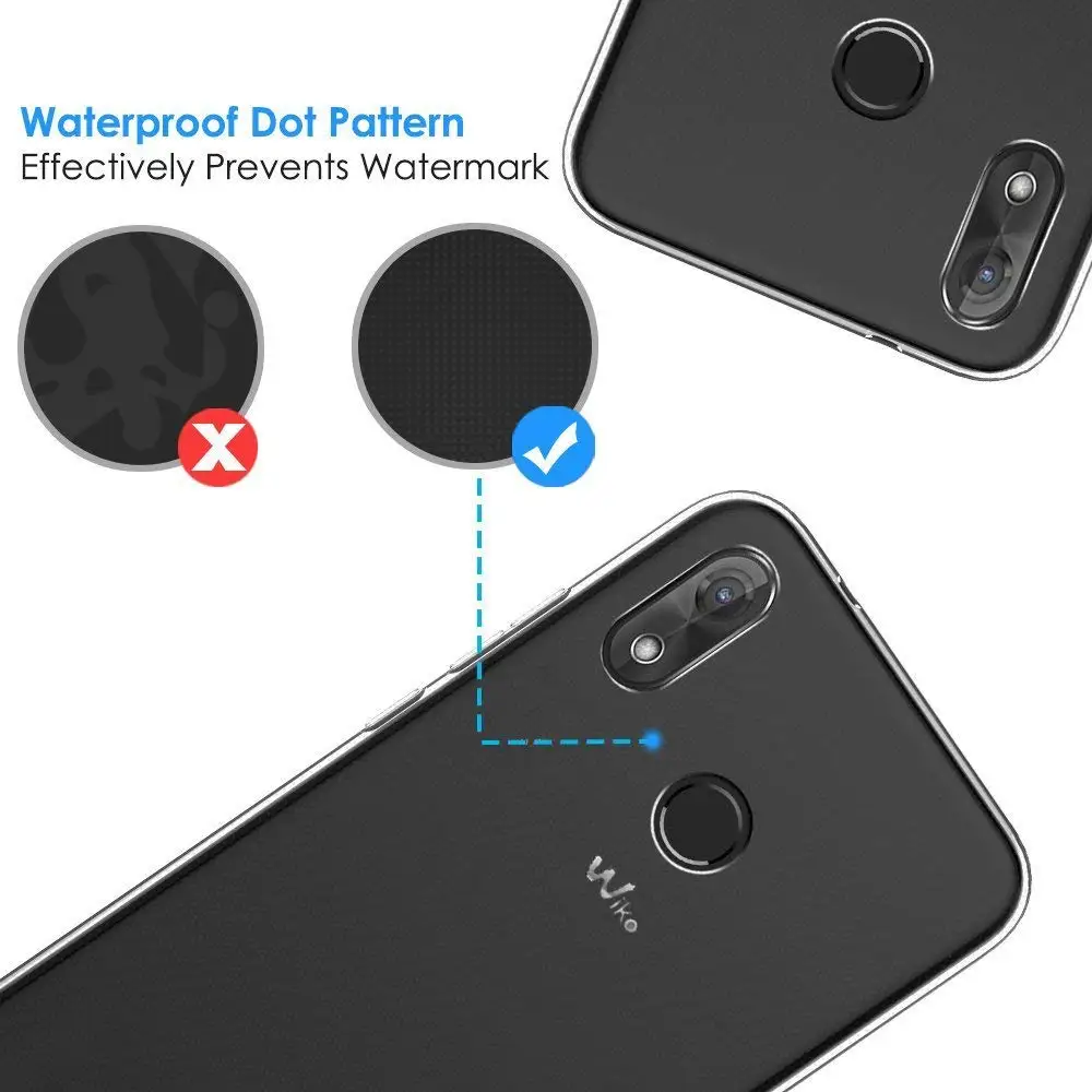 Прозрачный чехол для Wiko View2 Мягкий ТПУ силиконовый гелевый прозрачный Coque/чехол