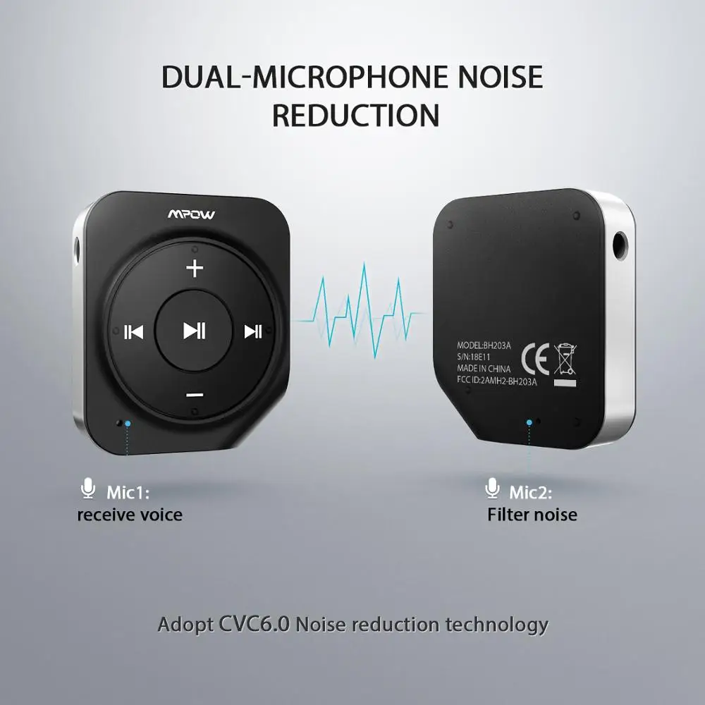 Mpow Bluetooth приемник 4 1 автомобильный адаптер портативный комплект CVC 6 0